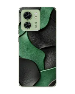 Чохол для Motorola Edge 40 з картинкою «Зелені шкіряні хвилі»