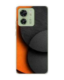 Чохол для Motorola Edge 40 з картинкою «Геометрія помаранчевих кіл»