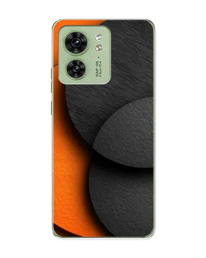 Чохол для Motorola Edge 40 з картинкою «Геометрія помаранчевих кіл»