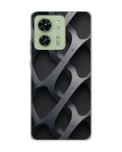 Чохол для Motorola Edge 40 з картинкою «Об'ємне сіре плетіння»