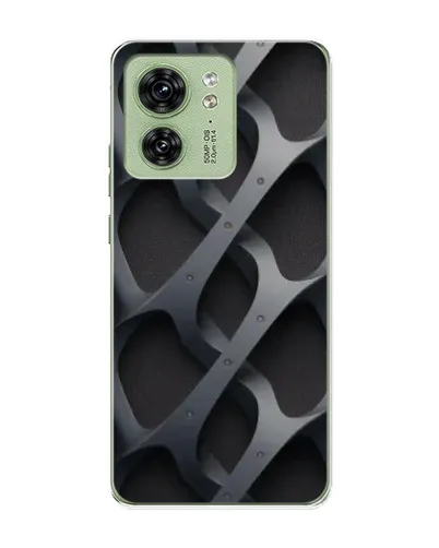 Чохол для Motorola Edge 40 з картинкою «Об'ємне сіре плетіння»