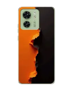 Чохол для Motorola Edge 40 з картинкою «Помаранчевий розлом»