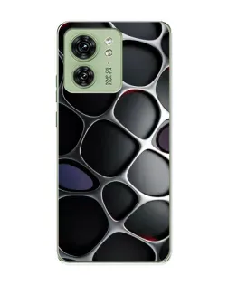 Чохол для Motorola Edge 40 з картинкою «Об'ємна темна решітка»