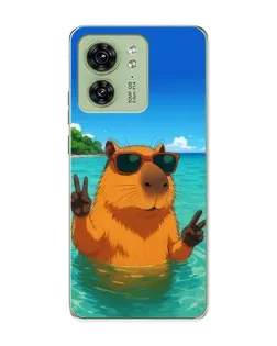 Чохол для Motorola Edge 40 з картинкою «Морська капібара»