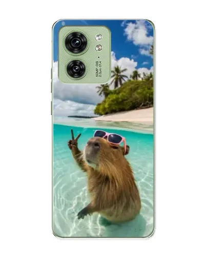 Чохол для Motorola Edge 40 з картинкою «Капібара на морі» Чохол для Motorola Edge 40 з картинкою «Капібара на морі»
