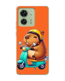 Чохол для Motorola Edge 40 з картинкою «Капібара на скутері»