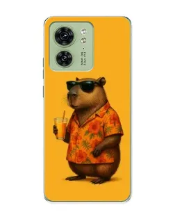 Чохол для Motorola Edge 40 з картинкою «Капібара на відпочинку»
