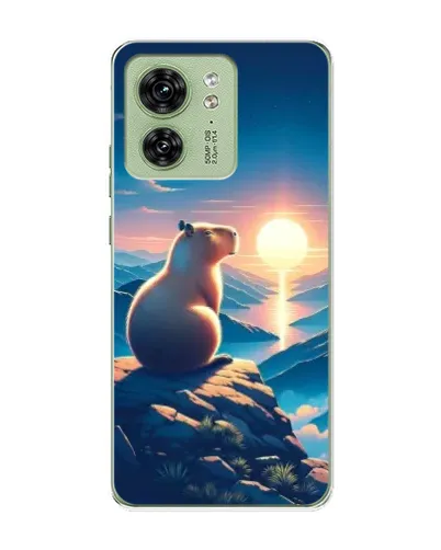 Чохол для Motorola Edge 40 з картинкою «Захід сонця з капібарою» Чохол для Motorola Edge 40 з картинкою «Захід сонця з капібарою»