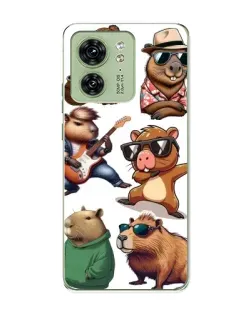 Чохол для Motorola Edge 40 з картинкою «Круті капібари музиканти»