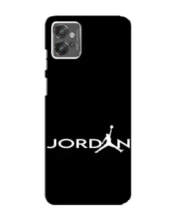 Чехол для Motorola MOTO G32 с картинкой «Jordan White Logo»