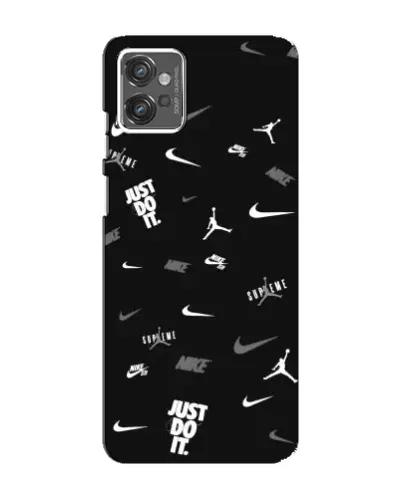 Чехол для Motorola MOTO G32 с картинкой «Nike Black Pattern» Чехол для Motorola MOTO G32 с картинкой «Nike Black Pattern»