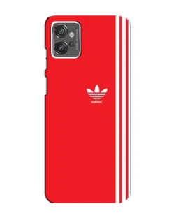 Чехол для Motorola MOTO G32 с картинкой «Красный минимализм Adidas»