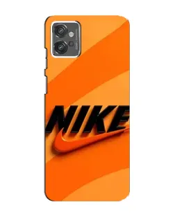 Чехол для Motorola MOTO G32 с картинкой «Оранжевый драйв Nike»