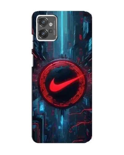 Чехол для Motorola MOTO G32 с картинкой «Техногенный стиль Nike»