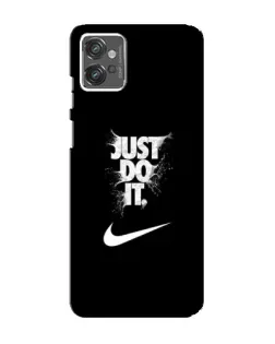 Чехол для Motorola MOTO G32 с картинкой «Текстовый принт Nike»