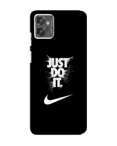 Чехол для Motorola MOTO G32 с картинкой «Текстовый принт Nike»