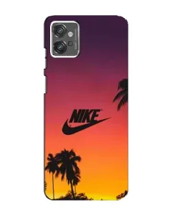 Чехол для Motorola MOTO G32 с картинкой «Nike на закате солнца»