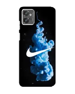 Чехол для Motorola MOTO G32 с картинкой «Nike и синий дым»