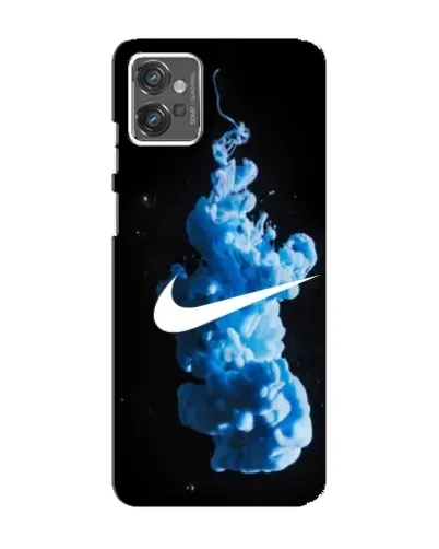 Чехол для Motorola MOTO G32 с картинкой «Nike и синий дым»