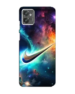 Чехол для Motorola MOTO G32 с картинкой «Космический Nike Swoosh»