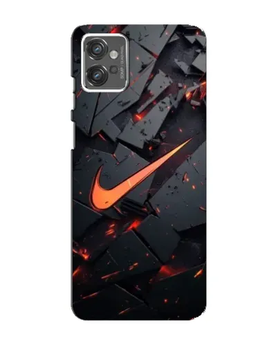 Чехол для Motorola MOTO G32 с картинкой «Nike — эффект разломов»
