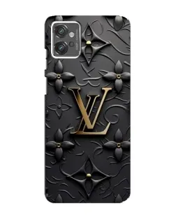 Чехол для Motorola MOTO G32 с картинкой «Кожаная текстура LV»