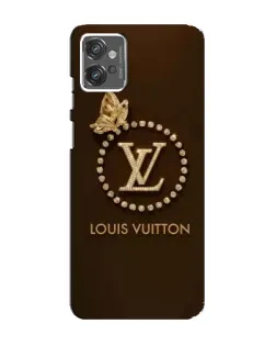 Чехол для Motorola MOTO G32 с картинкой «LV — золотая печать»