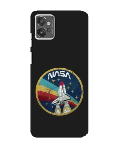 Чехол для Motorola MOTO G32 с картинкой «NASA — эмблема миссии»