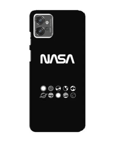 Чехол для Motorola MOTO G32 с картинкой «NASA — технический принт»