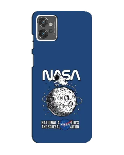 Чехол для Motorola MOTO G32 с картинкой «NASA — лунная миссия»