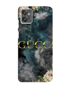 Чехол для Motorola MOTO G32 с картинкой «Абстрактные цветы Gucci»