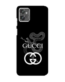 Чехол для Motorola MOTO G32 с картинкой «Gucci — серебряная змея»