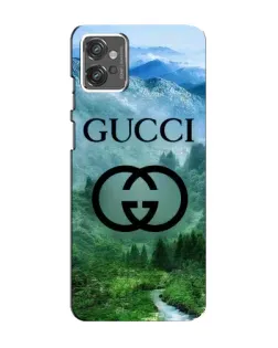 Чехол для Motorola MOTO G32 с картинкой «Gucci — горный пейзаж»
