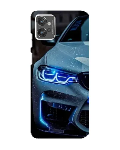 Чехол для Motorola MOTO G32 с картинкой «Взгляд BMW с синими фарами» Чехол для Motorola MOTO G32 с картинкой «Взгляд BMW с синими фарами»