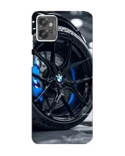 Чехол для Motorola MOTO G32 с картинкой «Колесо BMW вблизи»
