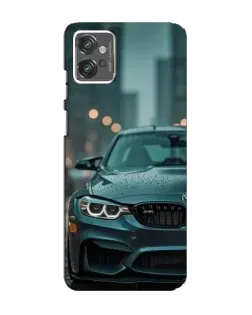 Чехол для Motorola MOTO G32 с картинкой «BMW в огнях города»