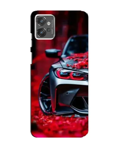 Чехол для Motorola MOTO G32 с картинкой «Спортивная BMW и цветы» Чехол для Motorola MOTO G32 с картинкой «Спортивная BMW и цветы»