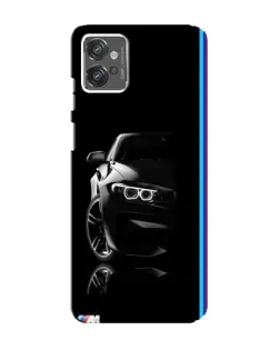 Чехол для Motorola MOTO G32 с картинкой «Силуэт BMW в темноте»