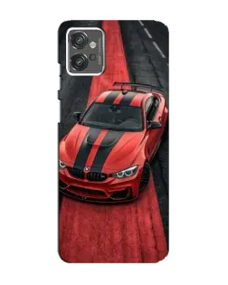 Чехол для Motorola MOTO G32 с картинкой «BMW на красной дорожке»