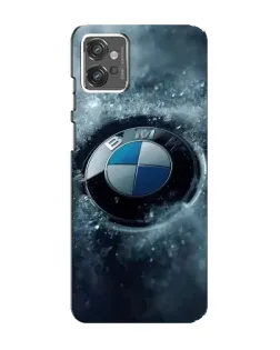 Чехол для Motorola MOTO G32 с картинкой «Логотип BMW — лед»
