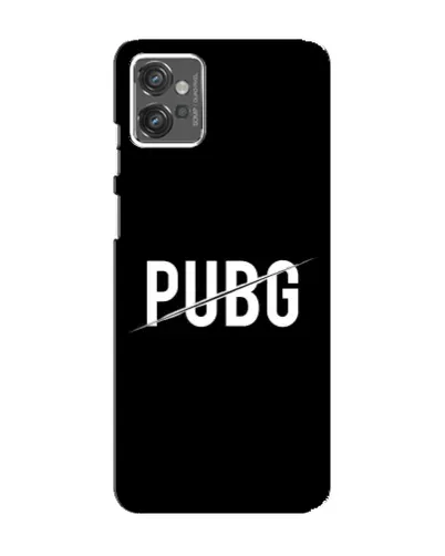 Чехол для Motorola MOTO G32 с картинкой «PUBG — белый логотип»