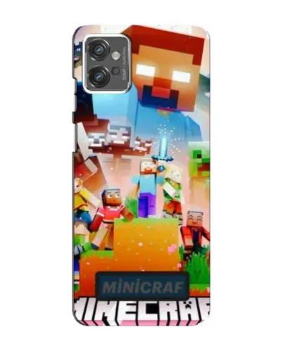 Чехол для Motorola MOTO G32 с картинкой «Minecraft герои игры»