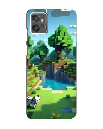 Чехол для Motorola MOTO G32 с картинкой «Minecraft летний день»