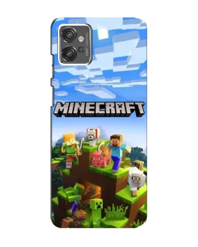 Чехол для Motorola MOTO G32 с картинкой «Minecraft классический мир»