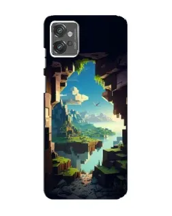 Чехол для Motorola MOTO G32 с картинкой «Вид из пещеры»