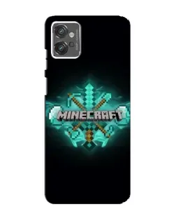 Чехол для Motorola MOTO G32 с картинкой «Minecraft Diamond лого»
