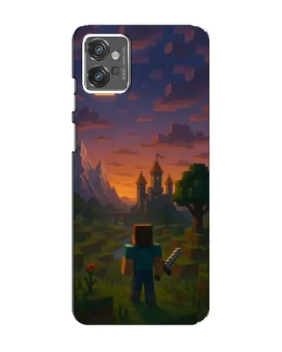Чехол для Motorola MOTO G32 с картинкой «Стив у башни»