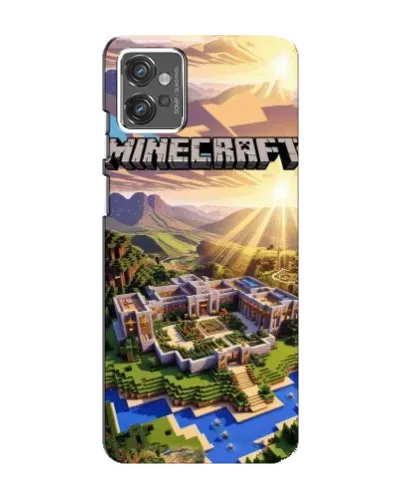 Чехол для Motorola MOTO G32 с картинкой «Minecraft панорама»