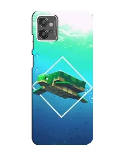 Чохол для Motorola MOTO G32 з картинкою «Черепаха Minecraft»