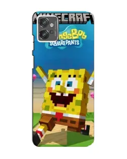 Чохол для Motorola MOTO G32 з картинкою «Губка Боб Minecraft»
